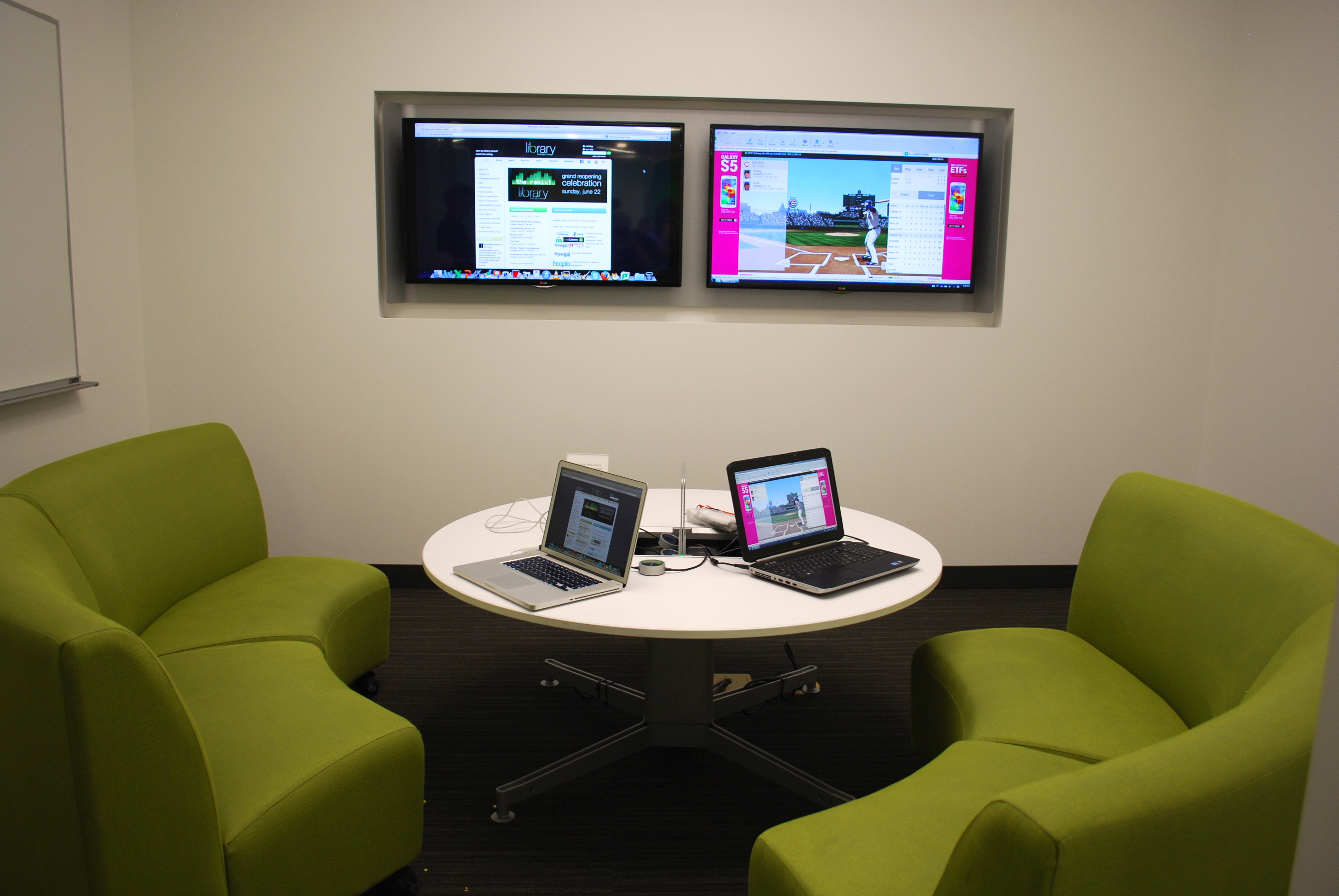 Image of interactive technology display in a media:scape meeting room